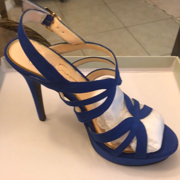 Cobalt blue pumps shoes - Picture 4 of 6